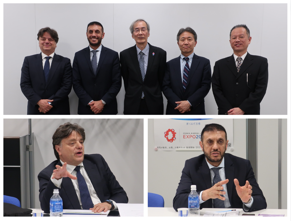 在日イタリア大使館貿易促進部長、在大阪イタリア総領事館総領事、上級広報官来訪